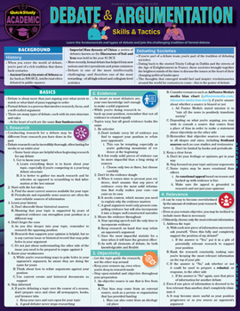 Misc. Debate & Argumentation - Skills & Tactics: A Quickstudy Laminated Reference Guide Book