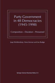 Hardcover Party Government in 48 Democracies (1945-1998): Composition -- Duration -- Personnel Book