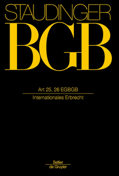 Hardcover Art 25, 26 EGBGB : (Internationales Erbrecht) [German] Book