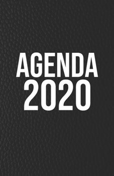 Agenda 2020: 12 mois de Janvier à Décembre 2020 | Planificateur, organisateur, semainier | Cuir noir (French Edition)