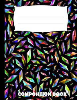 Paperback Composition Book: Rainbow Composition Notebook Wide Ruled Book