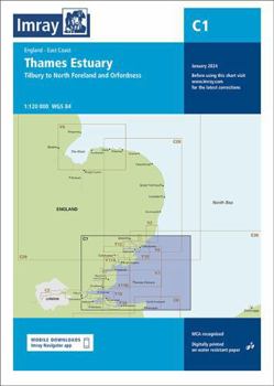 Map Thames Estuary Chart by Imray C Series Book