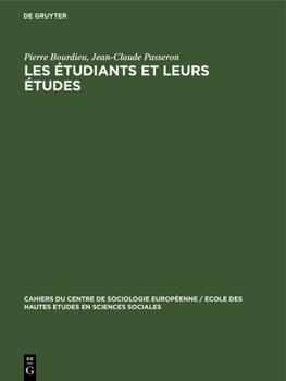 Hardcover Les Étudiants Et Leurs Études [French] Book