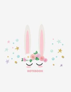 Notebook: Cute bunny on grey cover and Dot Graph Line Sketch pages, Extra large (8.5 x 11) inches, 110 pages, White paper, Sketch, Draw and Paint