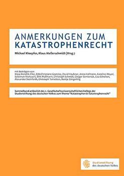 Paperback Anmerkungen zum Katastrophenrecht [German] Book