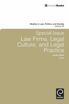 Hardcover Special Issue: Law Firms, Legal Culture and Legal Practice: Law Firms, Legal Culture, and Legal Practice Book