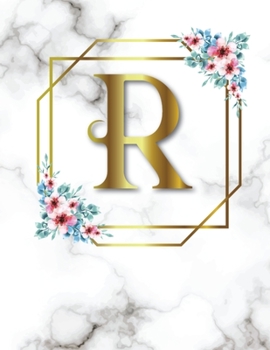 R : 2020-2025 Monthly Planner Initial Monogram Letter R Marble & Gold Floral 6 Year Planner, 72 Months Calendar, Six Year Appointment Schedule Organizer, Personal Agenda Academic Daily, Weekly Inspira