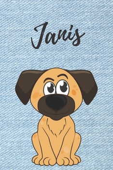 Janis Hunde-Notizbuch / Malbuch / Tagebuch: Individuelles personalisiertes blanko Jungen & Männer Namen Notizbuch, blanko DIN A5 Seiten. Ideal als Uni ... Geschenk für Männer. (German Edition)