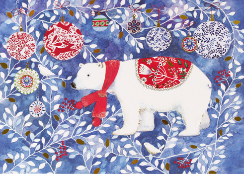 Misc. Festive Polar Bear Deluxe Boxed Holiday Cards Book