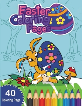 Paperback Easter Coloring Pages: Cute And Funny 20 Unique Exclusive Hand Drawn Easter Coloring Book For Kids Book