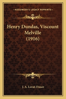 Paperback Henry Dundas, Viscount Melville (1916) Book