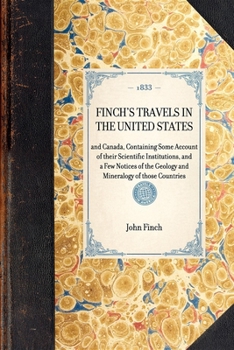 Paperback Finch's Travels in the United States Book