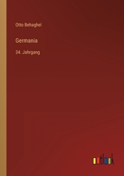 Paperback Germania: 34. Jahrgang [German] Book