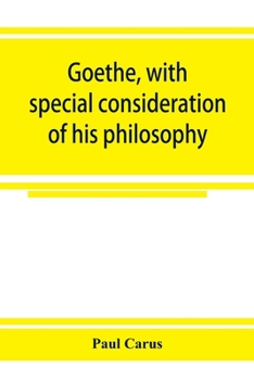 Paperback Goethe, with special consideration of his philosophy Book