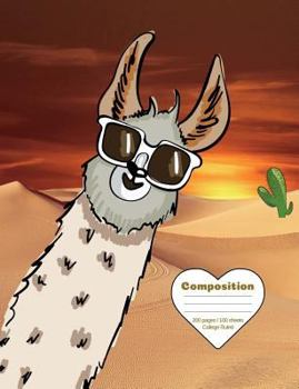 Paperback Composition: Llama school supplies notebook for the student who loves llamas. For elementary, middle school or even high school age Book