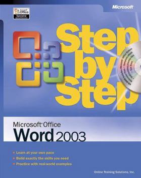 Paperback Microsofta Office Word 2003 Step by Step [With CDROM] Book