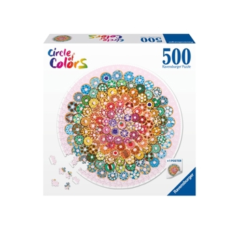 Misc. Donuts 500 PC Round Puzzle Book