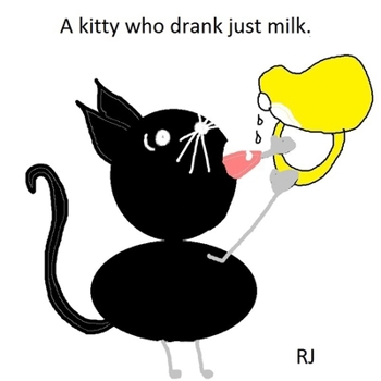 Paperback A kitty who drank just milk. Book