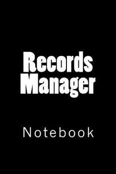 Paperback Records Manager: Notebook Book