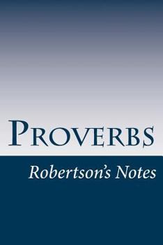 Paperback Proverbs: Robertson's Notes Book