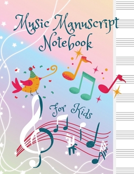 Paperback Music Manuscript Notebook For Kids Book