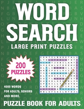 Paperback Large Print Word Search For Adults: 200 Large Print Word Search Puzzles for Adults Volume 4 [Large Print] Book