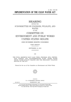 Paperback Implementation of the Clean Water Act Book