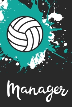 Manager Volleyball Notebook: Cute Personalized Sports Journal With For Girls Team Manager