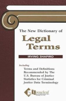 Paperback The New Dictionary of Legal Terms Book