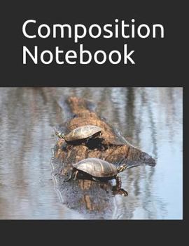 Paperback Composition Notebook: Two Little Turtles on a Log Composition Notebook 100 Pages Measures 8.5 X 11 Book