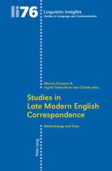 Paperback Studies in Late Modern English Correspondence: Methodology and Data Book