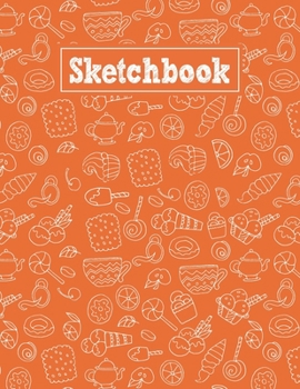 Sketchbook: 8.5 x 11 Notebook for Creative Drawing and Sketching Activities with Sweets Pattern Themed Cover Design