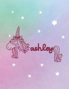 Paperback Ashley: Unicorn Name Notebook Book