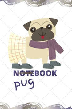 Paperback Pug Book: Small Blank Lined Notebook for Pug Lovers Book