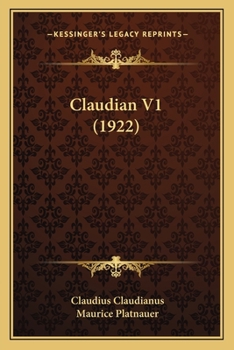 Paperback Claudian V1 (1922) Book