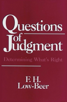 Hardcover Questions of Judgment Book