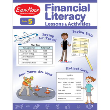 Paperback Financial Literacy Lessons and Activities, Grade 5 Book
