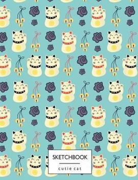 Paperback Sketchbook cutie cat: Japan cat cover (8.5 x 11) inches 110 pages, Blank Unlined Paper for Sketching, Drawing, Whiting, Journaling & Doodlin Book