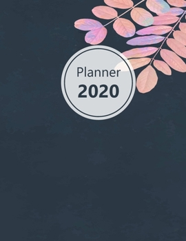 Planner 2020: Monthly and Weekly Planner. Week on 1 page. Start your week with weekly Focus, Tasks, To-Dos. Monday start week. 11.0" x 8.5" (Letter ... design, pink leaves. Soft matte cover).