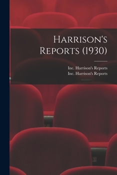 Paperback Harrison's Reports (1930) Book