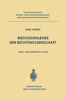 Paperback Methodenlehre der Rechtswissenschaft [German] Book