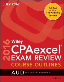 Paperback Wiley CPAexcel Exam Review 2016 Study Guide AUD [Unknown] Book