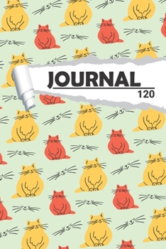 Journal Katzen: Notizbuch I DIN A5 I 120 Seiten I Dot Grip I Organizer I Tagebuch I Skizzen I Handletter (Abstrakte Muster) (German Edition)
