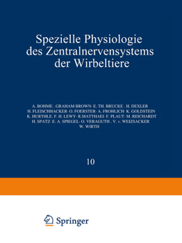 Paperback Spezielle Physiologie Des Zentralnervensystems Der Wirbeltiere [German] Book
