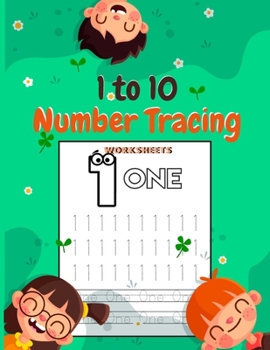 Paperback 1 to 10 Number Tracing Worksheets: Trace Numbers Practice Workbook for Pre K (Math Activity Book) Book