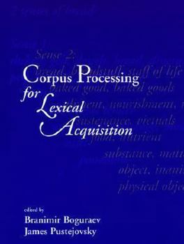 Hardcover Corpus Processing for Lexical Acquisition Book