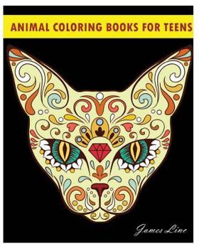 Paperback Animal Coloring Books For Teens: Stress Relief Coloring Book