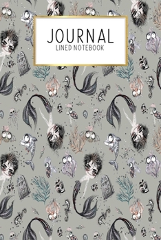 Journal Lined Notebook: Mermaid Halloween | Blank Lined Journal | Gratitude Journal | 6" x 9" 100 Pg |Motivational Quotes | Self-Care | Diary | Gift