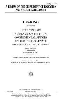 A review of the Department of Education and student achievement
