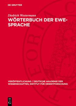 Hardcover Wörterbuch Der Ewe-Sprache [German] Book